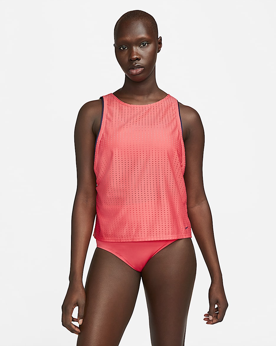 Nike Swim Women s Convertible Layered Tankini Top. Nike